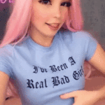 belle-delphine-t-shirt-raise-titties-gif