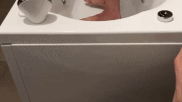 girl-snooping-on-me-in-the-douche-and-fumbling-her-pussy