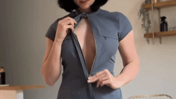 Blue Dress Sex Gif - Large Boobed Rips Her T-shirt Off Her Gigantic Breasts | PornGif.co